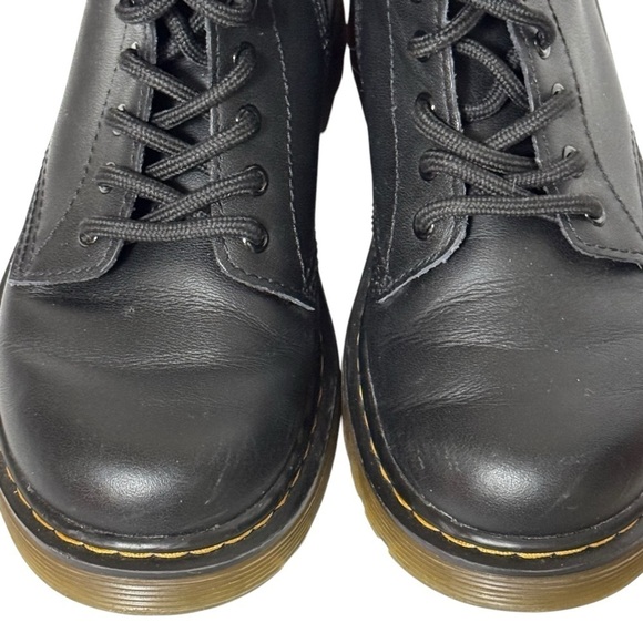 Dr. Martens Junior 1460 Softy T Black Leather Lace Up Boots Unisex Size 1 - Picture 8 of 12